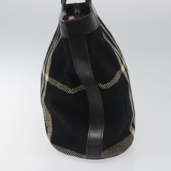 Burberry Nova Check Hand Bag Wool Black - Picture 3 of 16